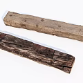 Rustic Stone Wood Beams With Natural Aged Texture And Decorative Holes