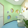 Stylish Shoe Bench In Bright Interior With Yellow Walls Blue Floor And White Furniture