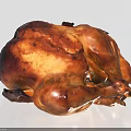 Whole Golden Brown Roast Chicken With Crispy Skin And Juicy Meat