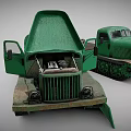 Green Tracked Truck Models With Detailed Vintage Design And Collectible Features