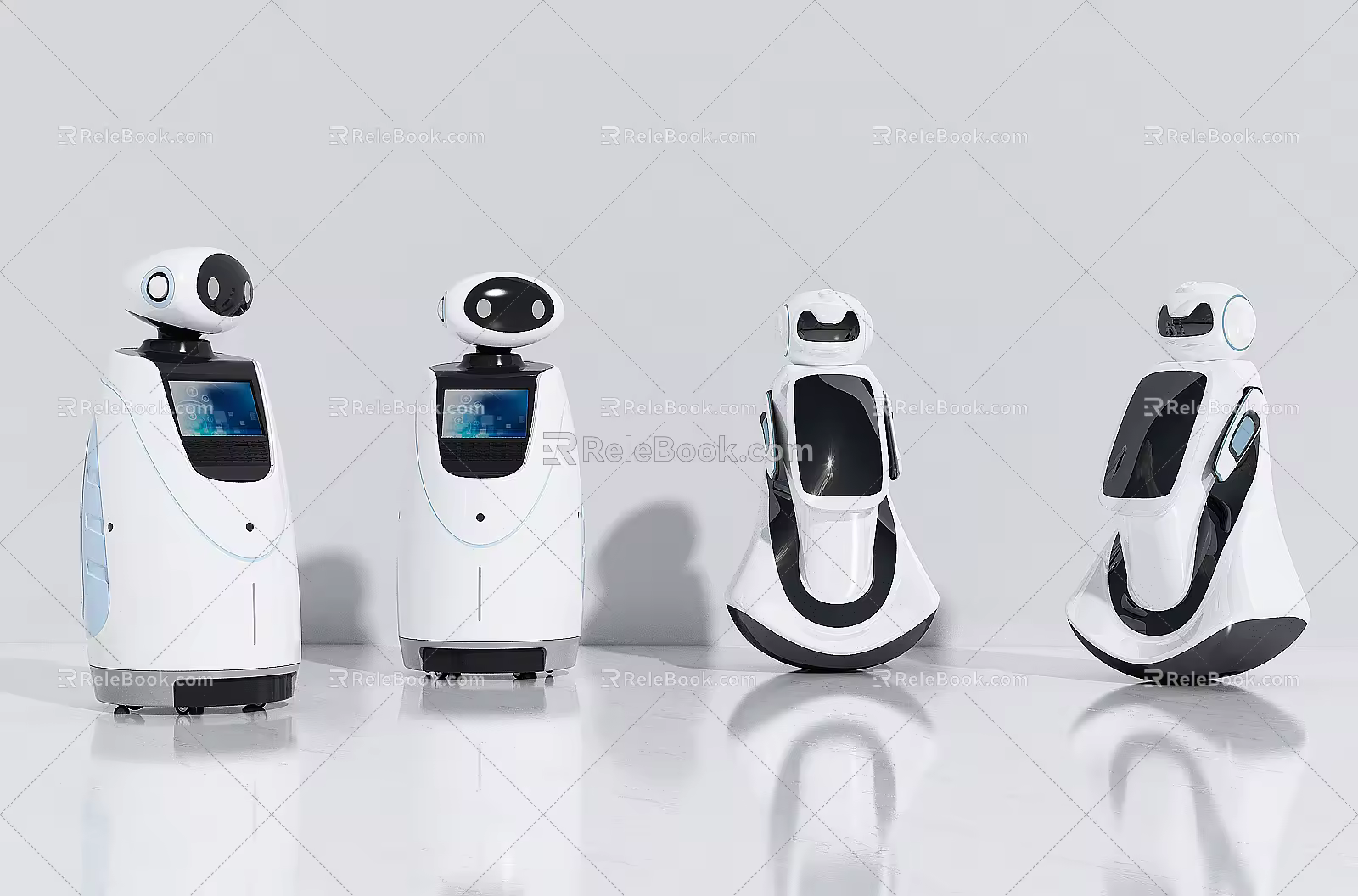 Modern Robot Service Robot Home Robot Intelligent Robot Navigation Robot Shopping Guide Robot 3d model