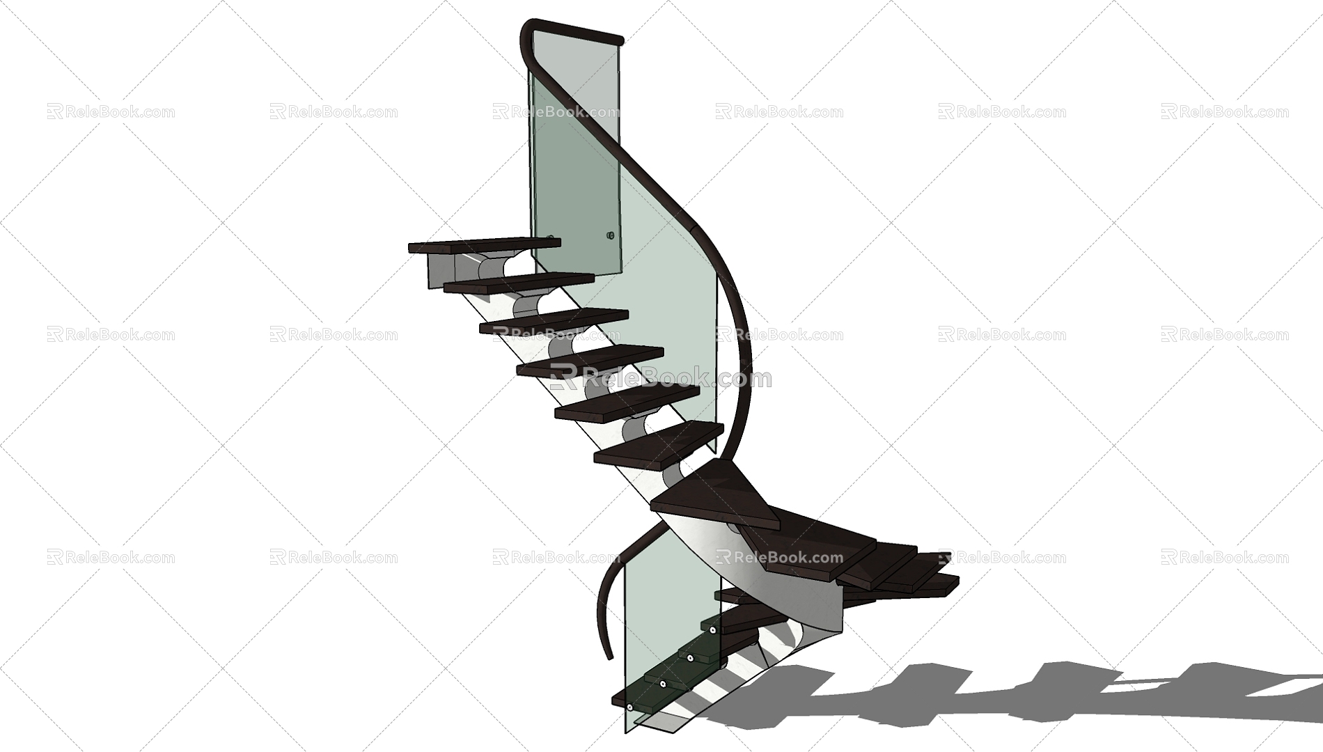 revolving staircase 3d model