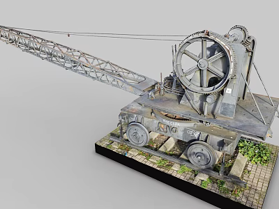 Industrial LOFT crane wharf road crane 3d model