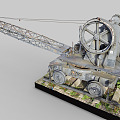 Industrial LOFT crane wharf road crane 3d model