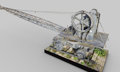 Industrial LOFT crane wharf road crane 3d model