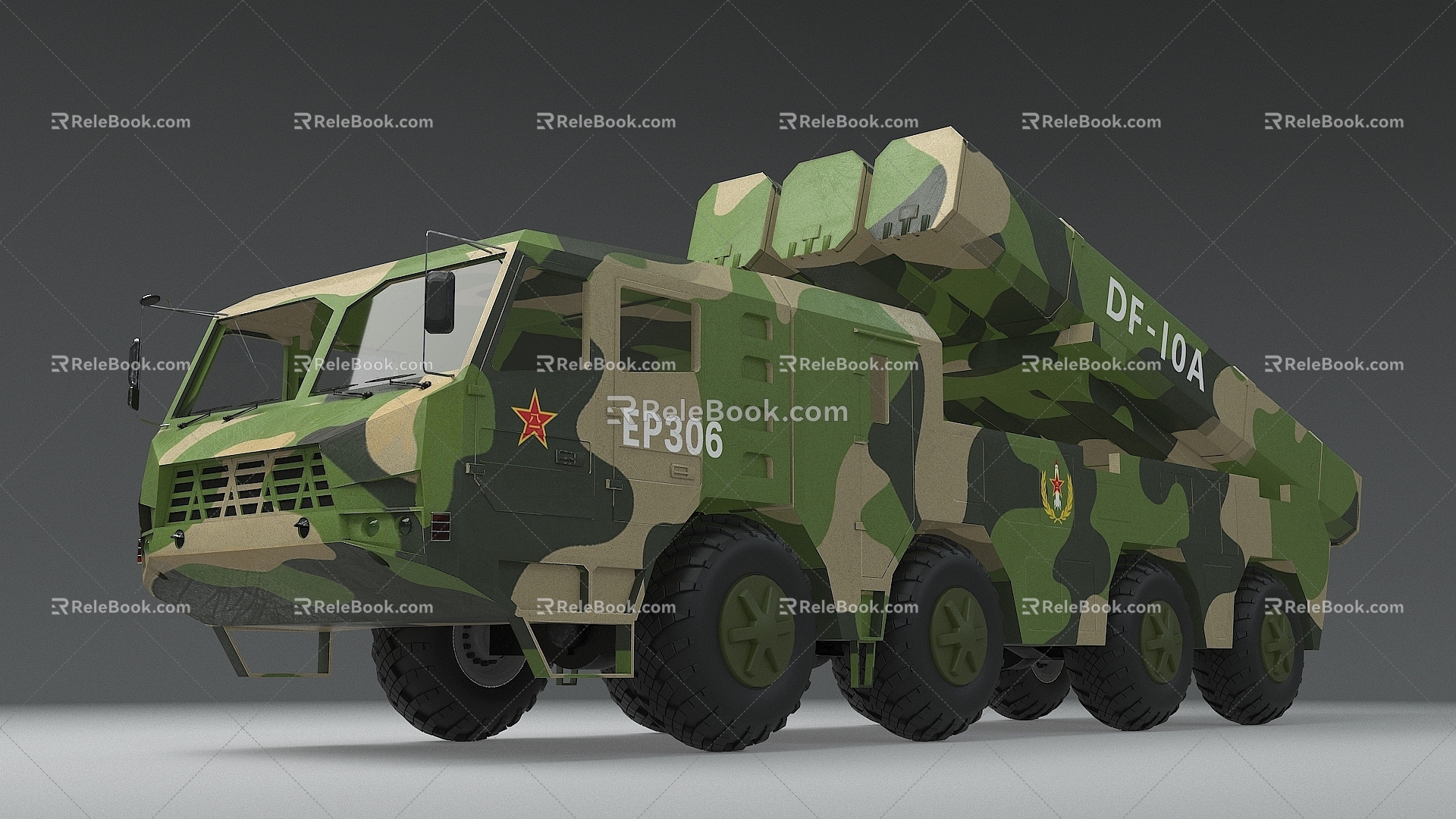 Dongfeng 10A Dongfeng 10A cruise missile DF10A CJ10 CJ10A sword 10 cruise missile CJ 3d model