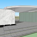Modern Gate Demonstration Area Entrance Gate Building District Entrance Gate Building 3d model