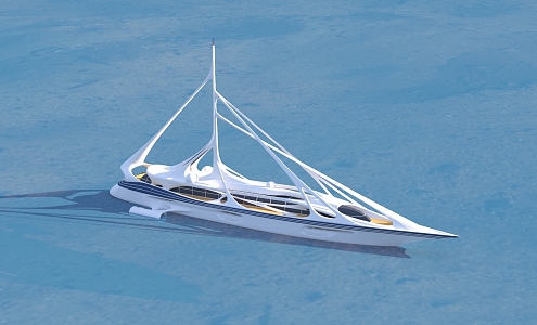 Modern Yacht Future Technology Yacht Future Technology Ship 3d model