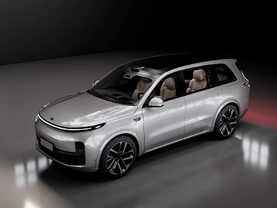 Premium Silver SUV With Modern Sleek Design Beige Seats Black Roof 3d model