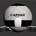White Spherical Capsule Device With Wheels And Stable Base For Mobile Use 3d model