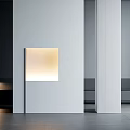 Minimalist Entrance Decorative Entrance Partition Light Box Background Wall 3d model