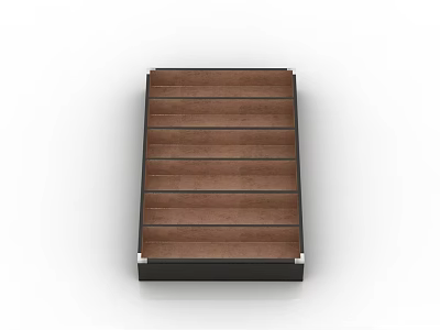 Brown Multi Layer Jewelry Ornament Storage Set With Black Frame Silver Metal Accents Drawer Style 3d model