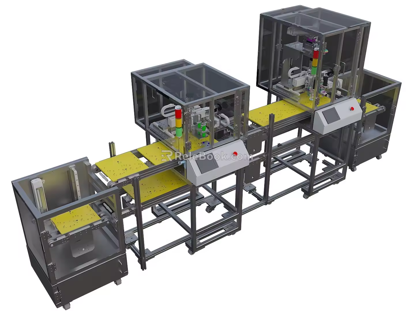 Automatic screwing machine production line 3d model