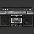 Vintage QFX Radio Cassette Player Retro Design With Dual Speakers And Tape Deck