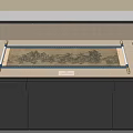 Traditional White Shafts With Golden Decorated Ends And Blue Glowing Accents On Fabric With Scroll