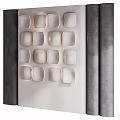 Modern Background Wall Design With Square Panel Accents And Soft Embedded Lighting