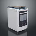 Modern White Kitchen Stove With Electric Cooktop And Oven Design