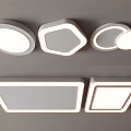 Modern Ceiling Lights with Round Hexagonal Double Round Rectangular and Square Designs for Interior Decoration 3d model
