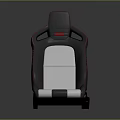 Modern Gray White Red Racing Style Seat With Contrast Stitching And Backrest Logo