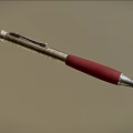 Red Grip Silver Body Writing Pen With Metal Clip For Daily Use