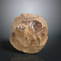 Natural Stone Wood Decorative Sculpture With Rough Textured Surface And Earthy Tones