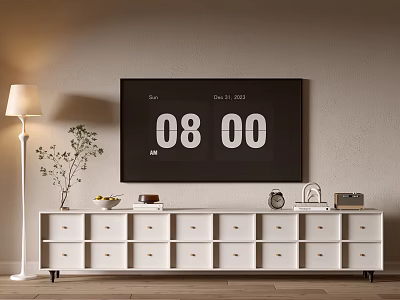 Modern Cream Style TV Cabinet Whole-body Cabinet Side Cabinet Bucket Cabinet Storage Cabinet Home Entrance Cabinet 3d model
