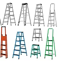 Assorted Colored Ladders Featuring Step Straight and Rolling Models for Various Uses