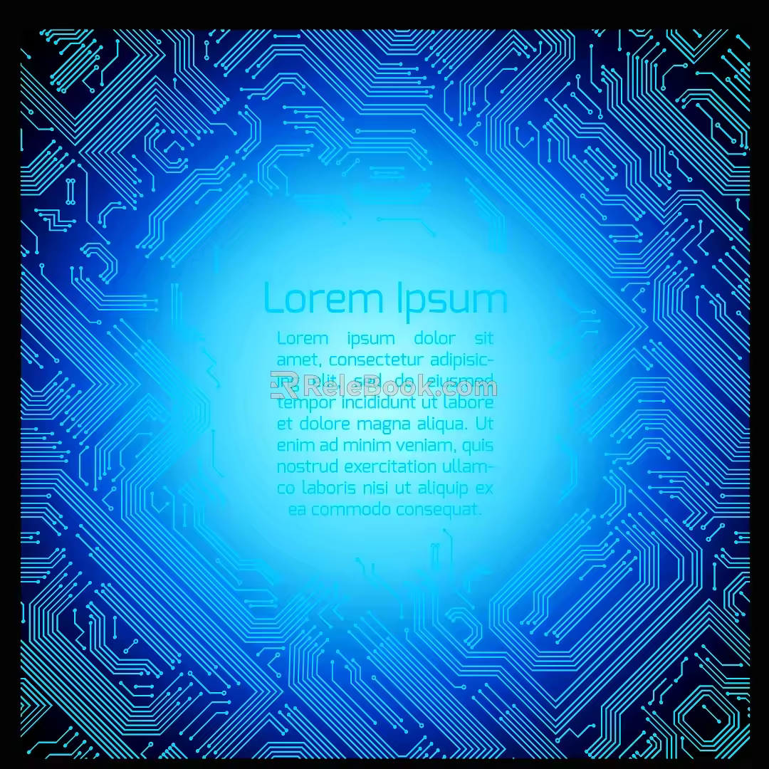 Science and technology element circuit element circuit line science and technology line 3d model