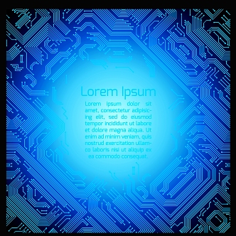 Science and technology element circuit element circuit line science and technology line 3d model