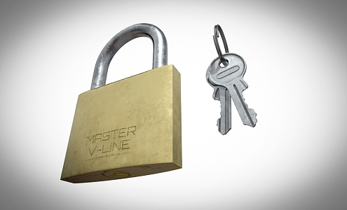 Modern lock key lock key 3d model