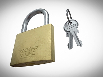 Modern lock key lock key 3d model