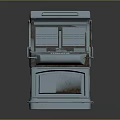 Modern Sleek Kitchen Appliance With Metallic Silver Finish Reflective Surface And Tray Base