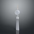 Elegant Fashion Clothing Accessory With Circular Pendant And White Tassel Design