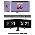 Modern Dual Computer Monitors With Adjustable Stand And Digital 3d model