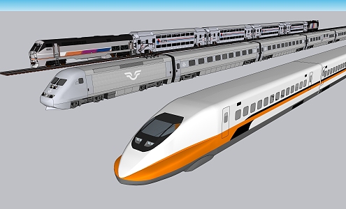 Rail car high-speed rail 3d model