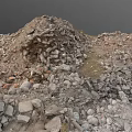 Rough Outdoor Pile of Natural Dirt Stones and Small Mixed Rocks