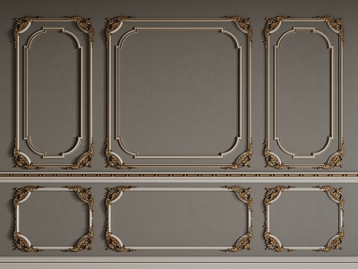 European-style lines, carved lines, decorative lines, plaster lines 3d model