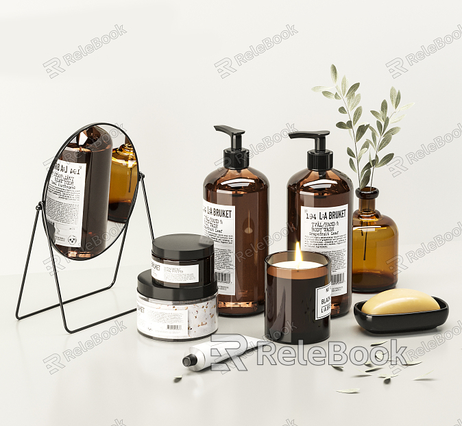 Modern Bathroom Small Ornaments Cosmetics Bath Products Aromatherapy model