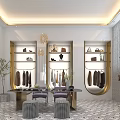 Modern Luxury Clothing Store Interior Design With Elegant Apparel Display And Comfortable Lounge Space