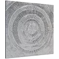 Abstract Black And White Wall Decor With Concentric Circular Radiating Lines 3d model