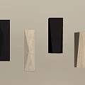 Decorative Modern Geometric Wall Lamps with Black and Beige Finishes for Indoor Lighting