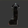 Futuristic Sci Fi Weapon Design With Mechanical Barrel Scope Spring Mechanism And Colorful Details