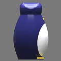 Cute Penguin Shaped Public Facility With Blue White Body Yellow Bow Tie And Feet