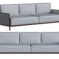 Three-seat sofa 3d model