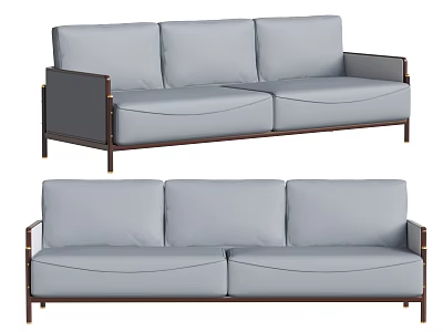 Three-seat sofa 3d model