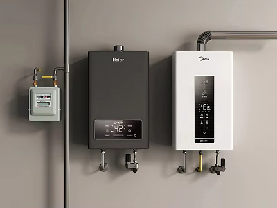 Wall Mounted Water Heaters As Essential Daily Electrical Appliances For Home Use 3d model