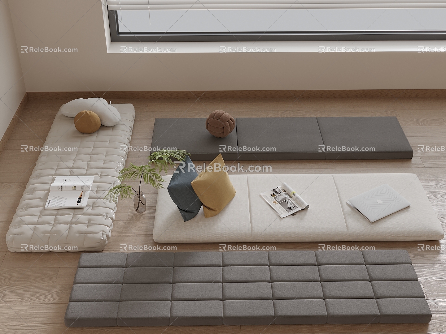 Cushion Bay Window Cushion 3d model