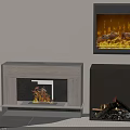 Modern Fireplace Interior Designs With Realistic Flame Effects And Sleek Frames 3d model