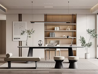 Modern study 3d model