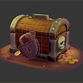 Cartoon Chest Treasure Chest Treasure Chest Jewelry Chest Cashbox Wooden Chest Game Chest Treasure Chest Pirate Chest 3d model